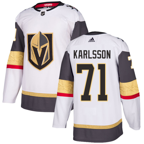 Women Vegas Golden Knights 71 Karlsson Fanatics Branded Breakaway Home White Adidas NHL Jersey